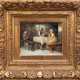 Lorison, H. "In der Wirtsstube", Öl/Holz, sign. u.r., 16x21,5 cm, Rahmen - photo 1