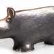 Bronze-Figur "Nilpferd", Reimund Schmelter, Cleve Art-line, braun patiniert, 8x16x3,7 cm - photo 1