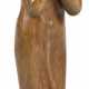 Tereszczuk, Peter (1875 Wybudow- 1963 Wien) "Mädchen mit Knotenfrisur", Bronze/Petschaft, goldbraun patiniert, rückseitig signiert, H. 12 cm - photo 1