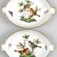 2 Herend-Aschenbecher, Rothschild, mit 2 Ablagen, L. 11,3 cm - фото 1