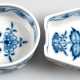 2 Meissen-Aschenbecher, hufeisenförmig, Zwiebelmuster, 1. Wahl, L. 8,5 cm - photo 1