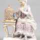 Meissen-Figur "Das Gefühl", aus der Serie der fünf Sinne, Schwertermarke 1850-1924, Ritz-Nr. E 4 , Entwurf J.C. Schönheit, 1. Wahl, 15x9,5x7,5 cm - фото 1