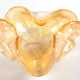 Murano-Schale, Barovier u. Toso, stark geschweifte Form, hellgelber Innenfang mit Silbereinschmelzungen, H. 6 cm, Dm. 13,5 cm - photo 1