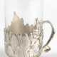 Jugendstil-Teeglashalter, WMF, mit Floralrelief und Glaseinsatz, Ges.-H. 11,5 cm - photo 1
