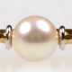 Stabbrosche, 585er GG/WG, mittig besetzt mit Perle, Ges.-Gew. 2,8 g, L. 4,7 cm - Foto 1