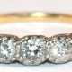 Jugendstil-Diamantring, 585er GG/ WG, besetzt mit 3 Diamanten, Ges.-Gew. 2,54 g, RG 56 - фото 1