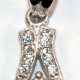 Kette mit Anhänger, 925er Silber rhodiniert, Smaragd 0,80 ct., Zirkonia, Länge der Kette 45 cm, Anhänger 2,4 cm - Foto 1