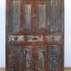 Schrank, Indonesien, Massivholz, farbig gefaßt, mit 4 Türen und 3 Schubladen, 2 Einlegebretter, Gebrauchspuren, 184x135x66 cm - photo 1