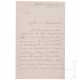 Russischer Außenminister Graf Wladimir Nikolajewitsch Lamsdorf (1845 - 1907) - eigenhändiger Brief mit Unterschrift - photo 1
