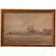 Carl Saltzmann (1847 - 1923) - aquarellierte Bleistiftzeichnung mit Ansicht von Kiel, 1882 - photo 1