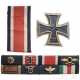 Eisernes Kreuz 1. Klasse 1939 mit Bandspange eines Trägers des Deutschen Kreuzes in Gold der Luftwaffe (Afrika) - фото 1