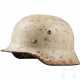 Stahlhelm M 40 mit Wintertarnanstrich - фото 1