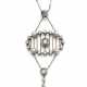 Platinkette mit Jugendstil Anhänger - photo 1