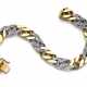 Bicolor Panzerarmband mit Brillanten - photo 1