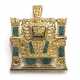 Gelbgold Brosche mit Malachit Azurit - photo 1