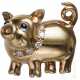 Goldbrosche in Form eines Schweinchens, London, E. Wolfe & Co. - photo 1