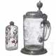 Schnapsflasche und Walzenkrug, deutsch, 18. Jhdt. und Thüringen, um 1800 - Foto 1