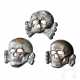 A Small Collection of SS Visor Cap Skull Insignia - фото 1