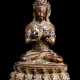 Bronzefigur des Vajardhara mit Resten von Feuervergoldung - Foto 1