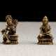 Zwei Miniaturbronzen von Buddha Shakyamuni und Syamatara - photo 1