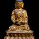 Bronze des Buddha Shakyamuni mit Lackvergoldung - фото 1