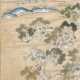 Paar feine Seidenstickereien mit Motiven von Gemälden in der Sammlung des Qianlong-Kaisers - photo 1