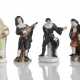 Vier Figuren aus einer Folge von Miniaturfiguren der Commedia dell’Arte - photo 1