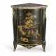 Louis XV Encoignure mit Schwarzlackdekor - Foto 1