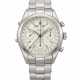 ROLEX. AN EXTREMELY RARE AND WELL PRESERVED STAINLESS STEEL CHRONOGRAPH TRIPLE CALENDAR WRISTWATCH WITH BRACELET - Foto 1