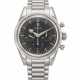 OMEGA. A VERY RARE AND EARLY STAINLESS STEEL CHRONOGRAPH WRISTWATCH WITH BRACELET - Foto 1