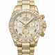 ROLEX. A VERY RARE AND MESMERIZING 18K GOLD AND DIAMOND-SET AUTOMATIC CHRONOGRAPH WRISTWATCH WITH MOTHER-OF-PEARL DIAL AND BRACELET - Foto 1