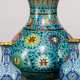 Cloisonné-Vase mit Lotosdekor - photo 1