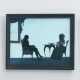 GLASS PAINTING WITH WOMAN FROM SPANGENBERG AND MAN FROM WITTKEN AS SILHOUETTES - photo 1