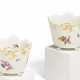 PAIR OF PORCELAIN CACHEPOTS WITH FLORAL DECOR - photo 1