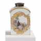 PORCELAIN TEA CADDY WITH COUPLES AND GROUPS IN PARK LANDSCAPES - photo 1