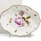 SCALLOPED PORCELAIN BOWL WITH ROSE AND OMBRE INSECTS - photo 1