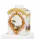 PORCELAIN TEA CADDY WITH LANDSCAPE & MERCHANT SCENES - photo 1