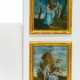 A PAIR OF GLASS PAINTINGS WITH ALLEGORICAL DEPICTIONS "THE AIR" AND "THE WATER" - photo 1