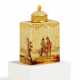 PORCELAIN TEA CADDY WITH HUSSAR SCENE - photo 1