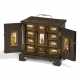 SMALL WOODEN CABINET CHEST WITH ARCHITECTURE AND COSTUME DEPICTIONS - photo 1