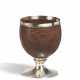 SILVER COCONUT CUP WITH MASONIC SYMBOLS - photo 1