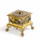 HORIZONTAL BRASS TABLE CLOCK - photo 1