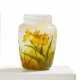 MINIATURE GLASS VASE WITH YELLOW IRIS - photo 1