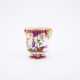SMALL PORCELAIN CACHEPOT WITH BIRD MOTIFS AND PURPLE SCALE PATTERN - photo 1