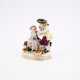 PORCELAIN SMALL ENSEMBLE OF CHILDREN WITH DOG - photo 1