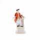 PORCELAIN FIGURINE GENTLEMAN OF THE FREEMASONRY WITH PUG - photo 1