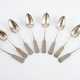 EIGHT SILVER SPOONS WITH MONOGRAM 'L.O.' - фото 1