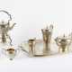 LARGE SILVER COFFEE AND TEA SERVICE WITH FINELY ENGRAVED FLOWER TENDRILS - photo 1
