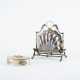 SILVER OVAL BOX WITH ROSE DECORATION - photo 1