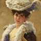 Elegant Lady with Hat and Boa - photo 1